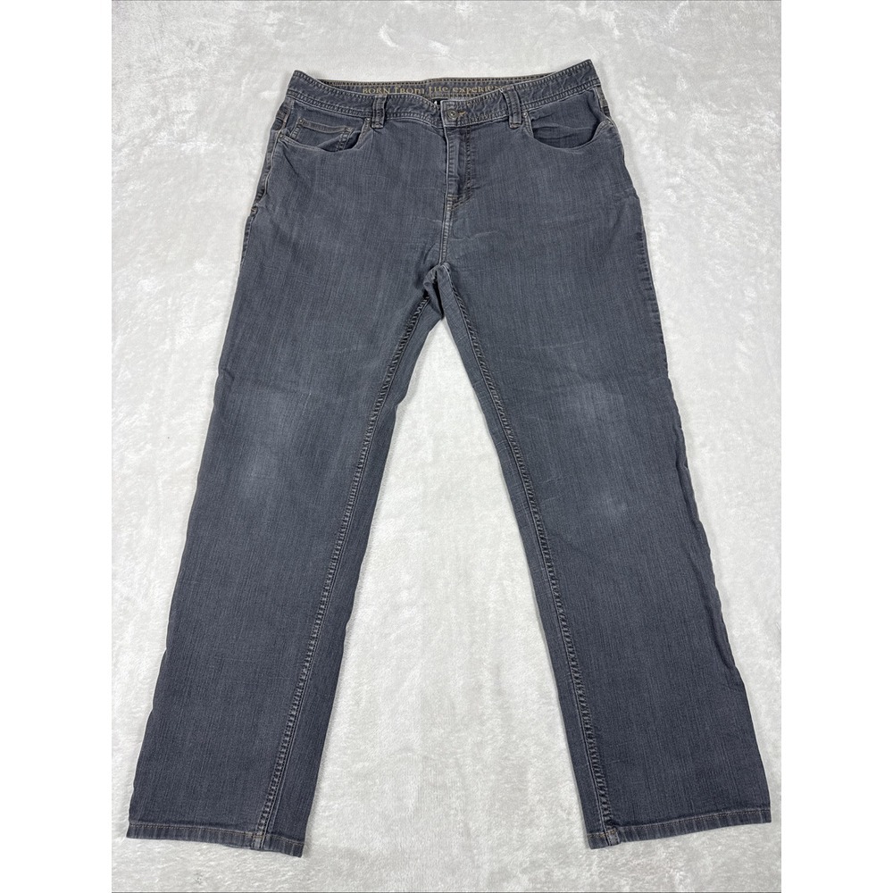 PrAna Men's Jeans Slim Fit Gray Charcoal‎ Breathe Straight Stretch Denim 38x32